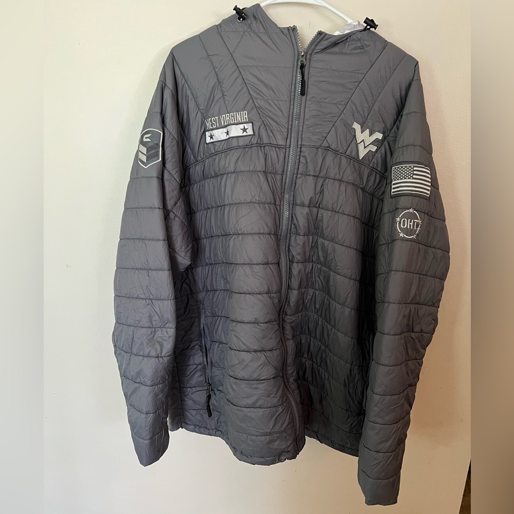 Colosseum Jacket Gray Puffer West Virginia University 2X